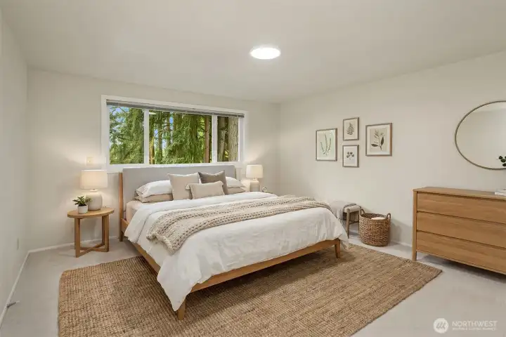 Virtually Staged Primary Bed