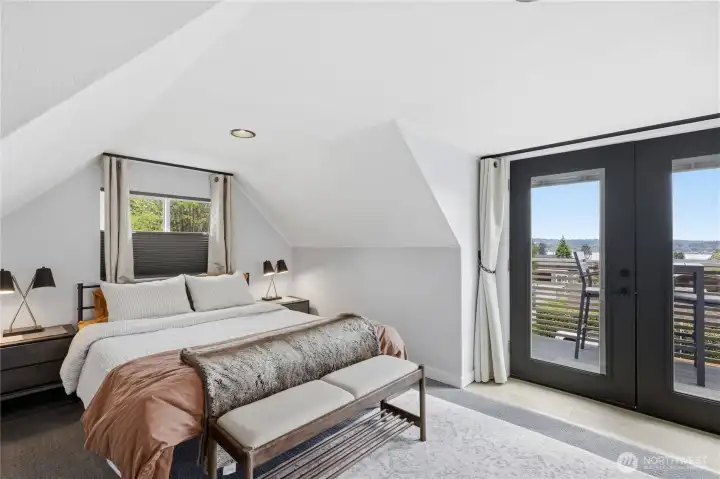 The 2nd primary bedroom with a view!