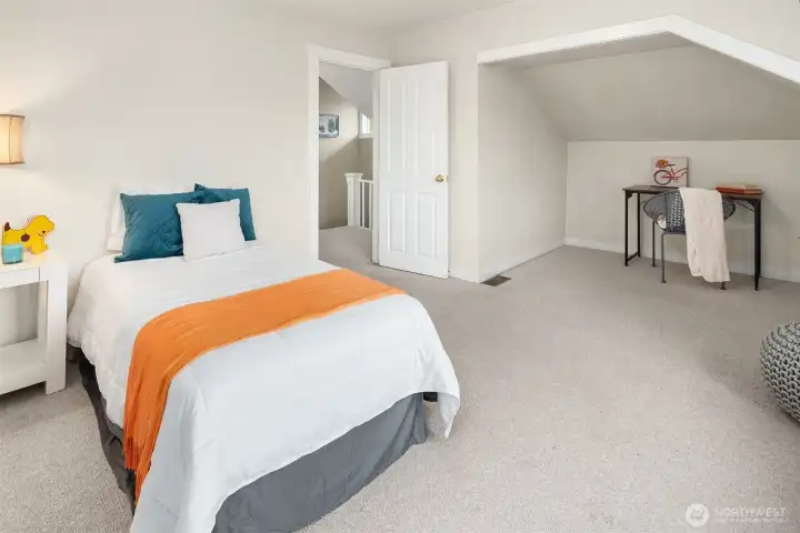 Spacious third bedroom.