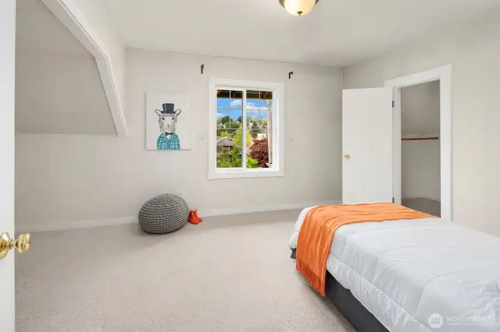 Spacious third bedroom.