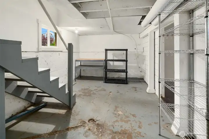Lower level has lots of storage space or bring your vision and add something special.