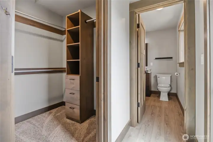 Bedroom + Ensuite bath, WIC, and Private balcony