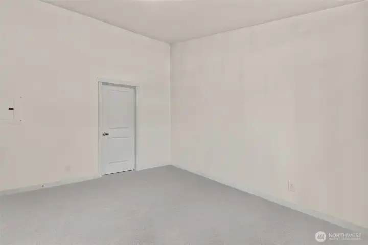 Virtually Staged bedroom, with TONS of storage + walk-in-closet