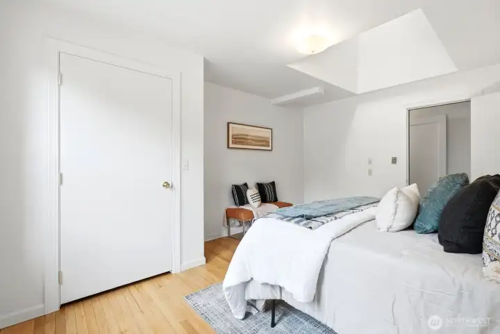 First Guest bedroom main level with walk in closet First Guest bedroom main level with walk in closet