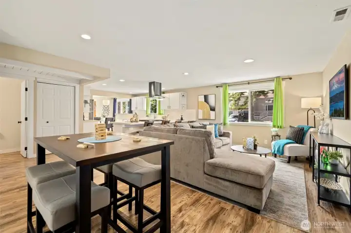 Family room opens to kitchen Family room opens to kitchen