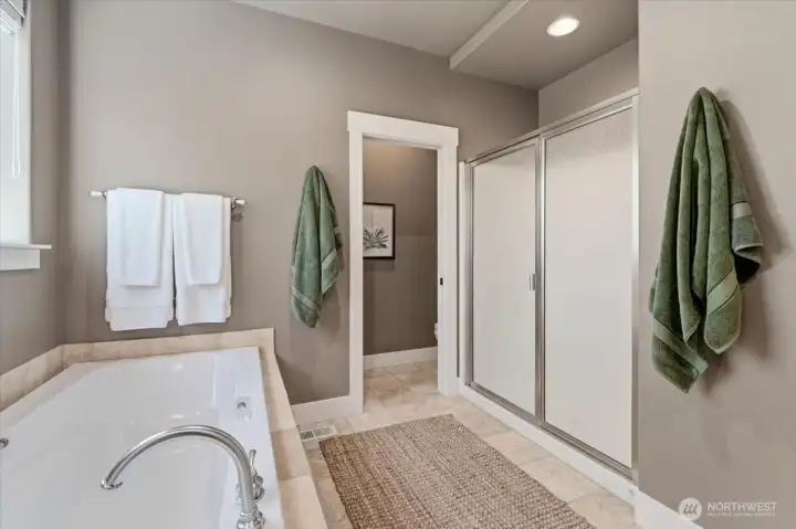 Walk In Shower and water closet Walk In Shower and water closet