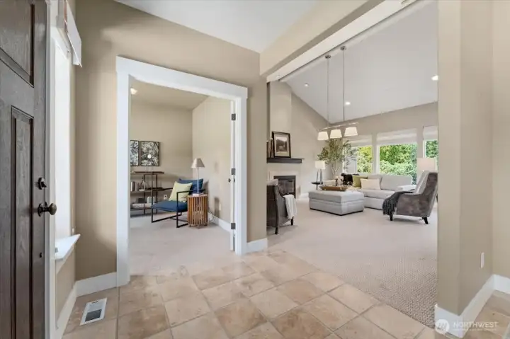 Entrance from front door takes you to the office, living room and formal dining room Entrance from front door takes you to the office, living room and formal dining room