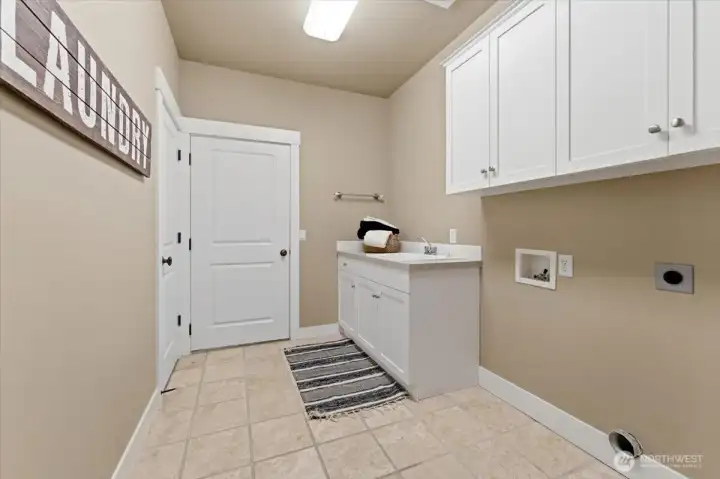 Laundry room with utility sink Laundry room with utility sink