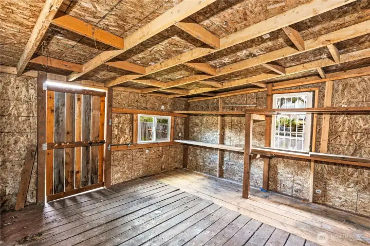This back enclosed space offers additional storage room.