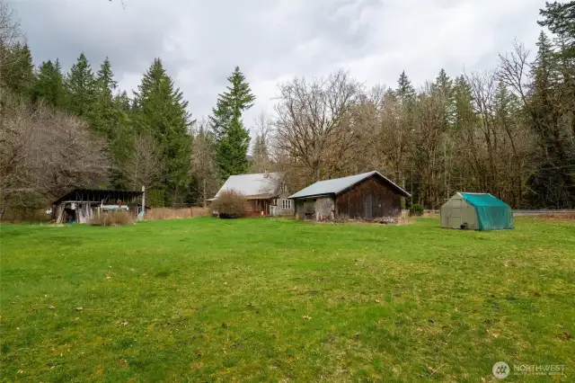 back yard toward buildings