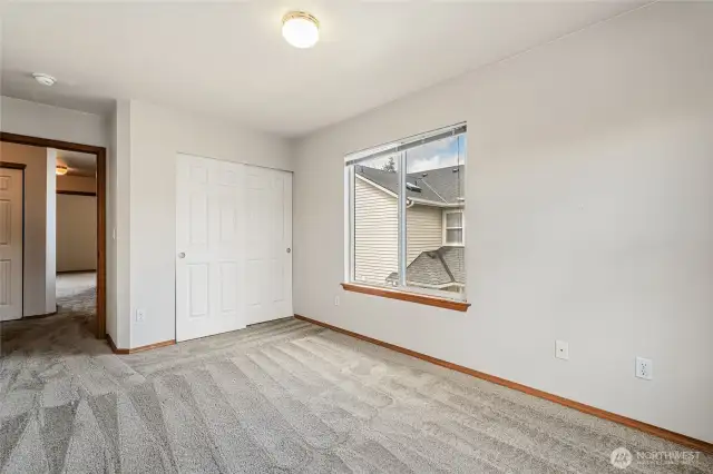 Second bedroom, upper level, at front of home.