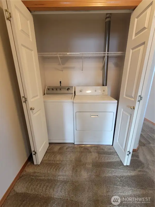 Washer and dryer.