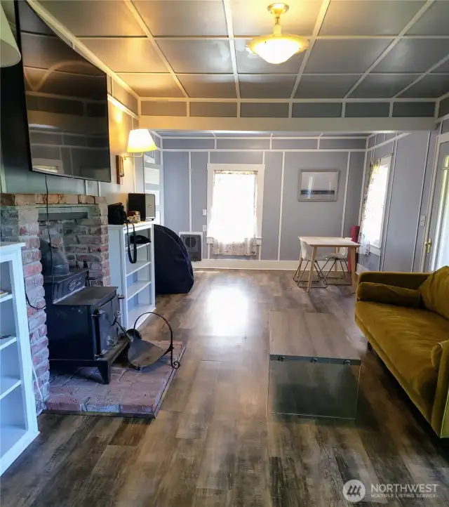 Living room towards dining room