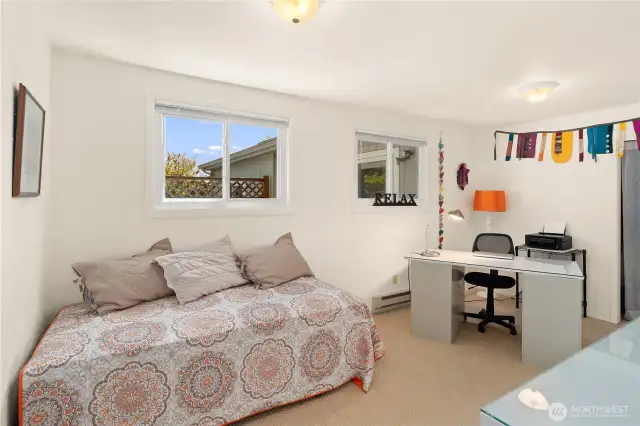This room can easily be made into two bedrooms.