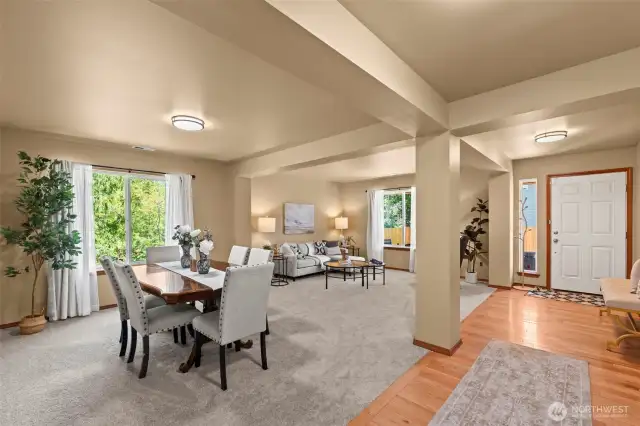 Entry, Living Room & Formal Dining Room