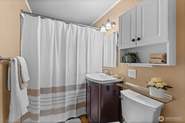 Full bath with shower + Tub