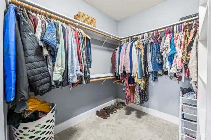 Primary bedroom has large walk-in closet.
