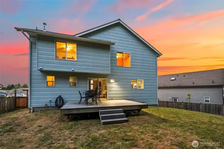 Deck off the back is perfect for summer BBQ's.