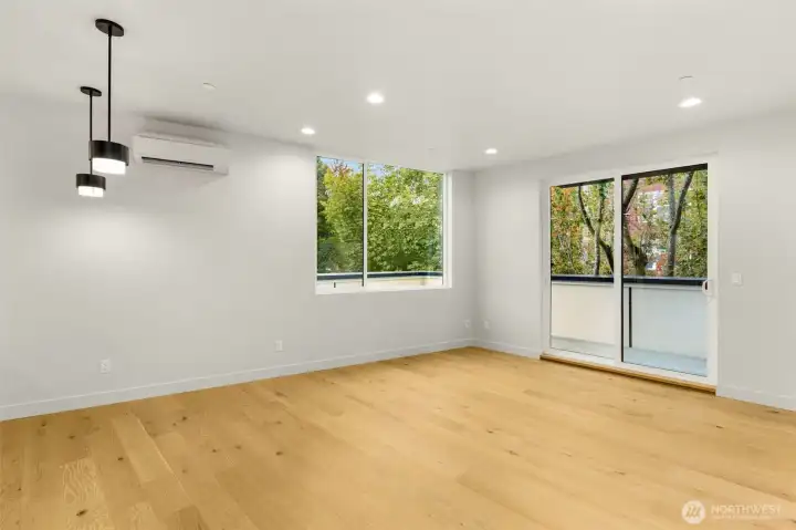 Main living level features a walk-out patio.
