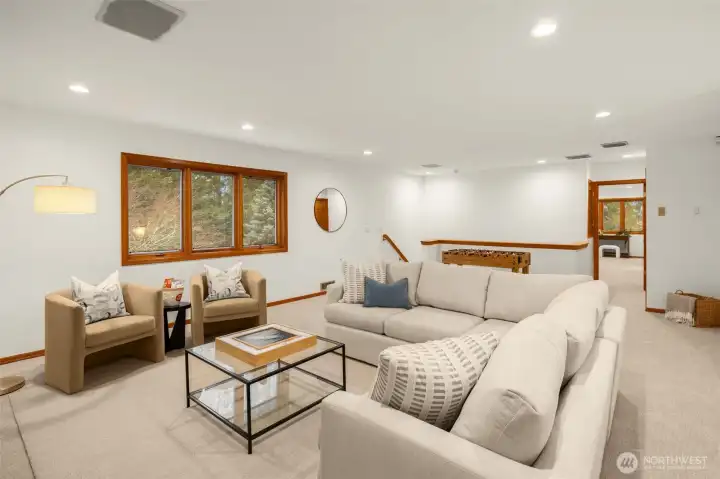 A second set of stair offers convenience in floorplan