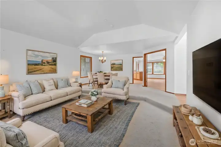 Virtually staged living room for ideas.