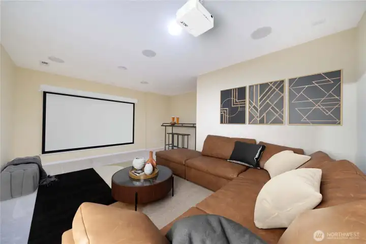 Virtually staged Bonus room. Previously used as guest room with office.