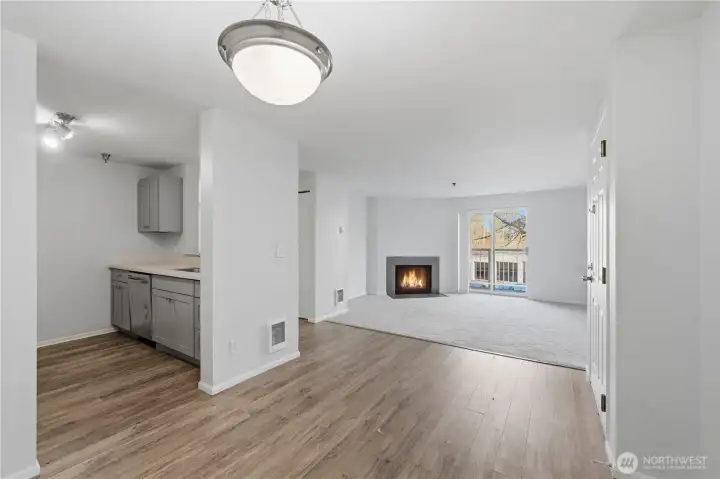 Kitchen, Living room