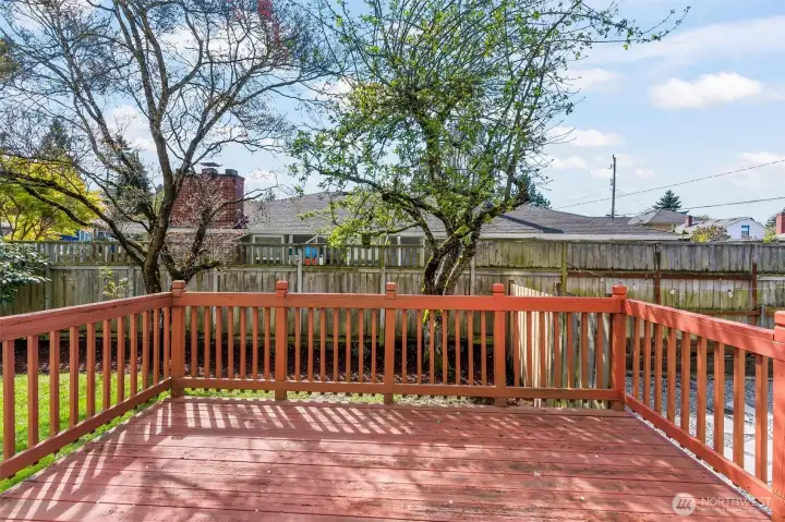 Deck off of the dining room