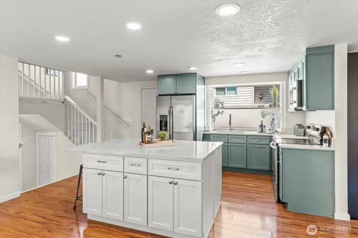 Take the stairs up...