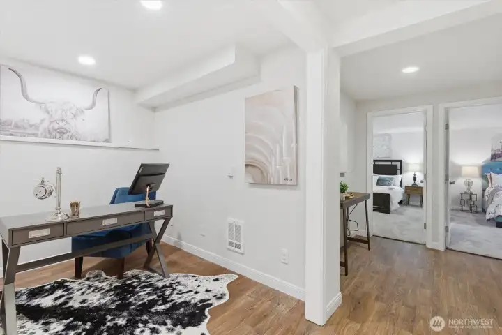 Head to the lower level for even more living space