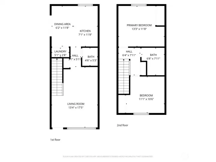 Unit B Overall Floor Plan with Dimensions