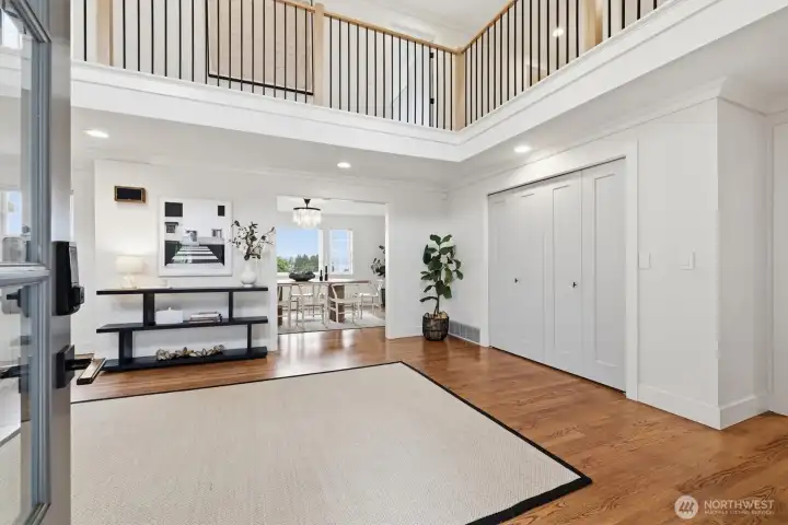 A tremendous soaring foyer and statement staircase greet you upon entry.