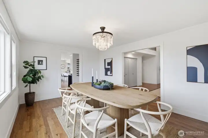 The formal dining room  is sited between the foyer and kitchen and perfectly positioned for all your entertaining needs.