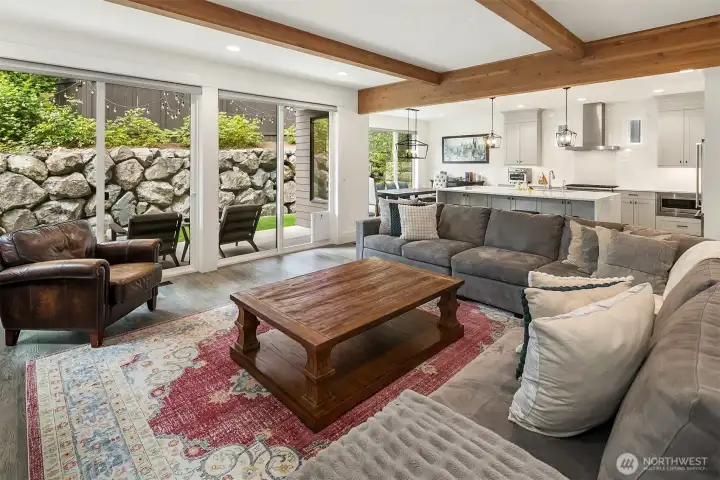 Great room flows directly to the kitchen and outdoor living