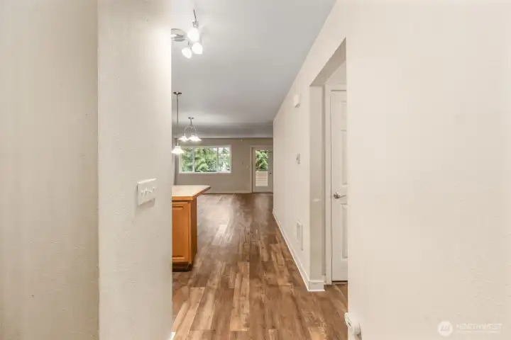 Newer flooring throughout open concept condo!