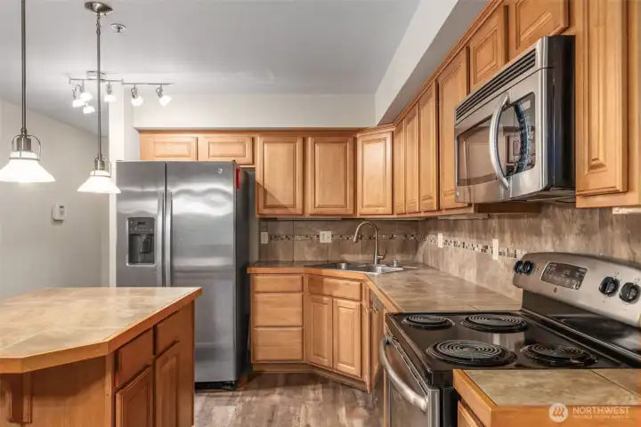Kitchen offers fantastic storage and countertop space. All appliances are included!