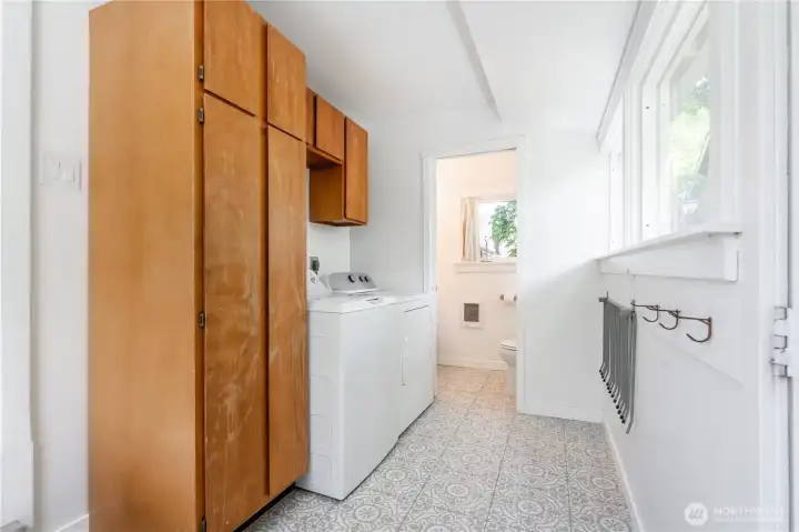 main level half bath off of mudroom/laundry
