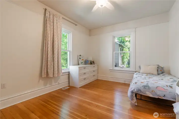 Bedroom with large closet