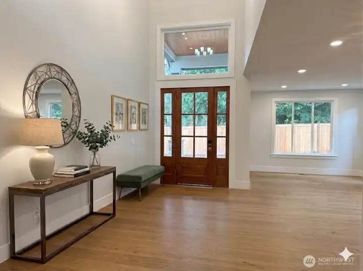 Virtually staged foyer