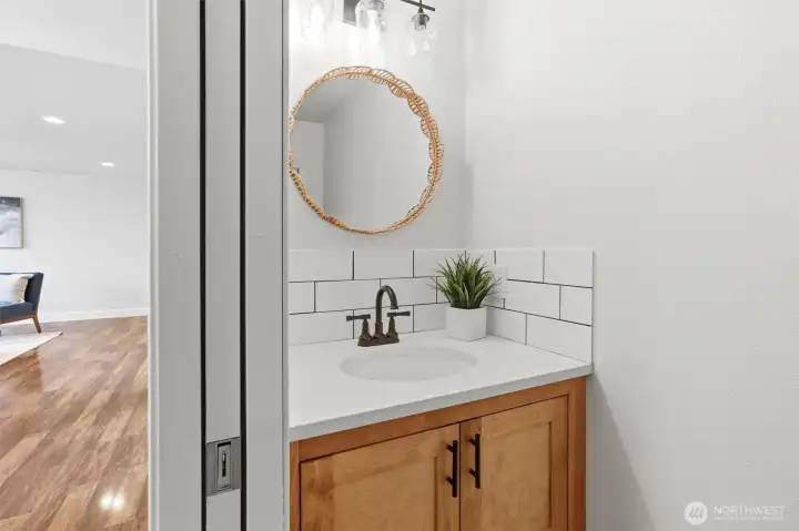 Half bath in hallway