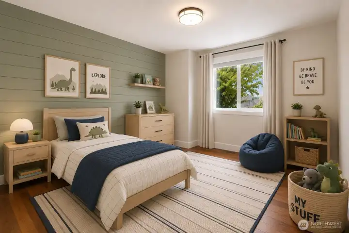 Virtually Staged: Spare Bedroom 1 upstairs