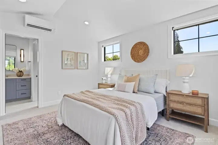 Bedroom #2 with direct access to full bathroom and walk-in closet