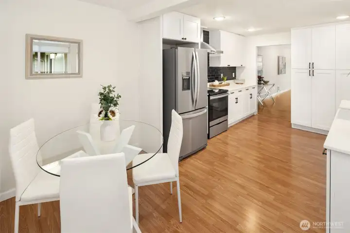 Casual eating space in kitchen Casual eating space in kitchen