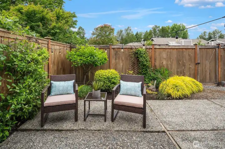 Private fenced backyard Private fenced backyard