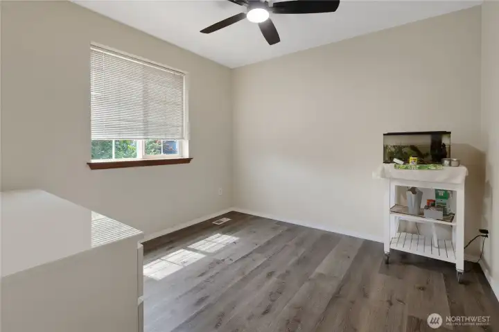 One of five bedrooms