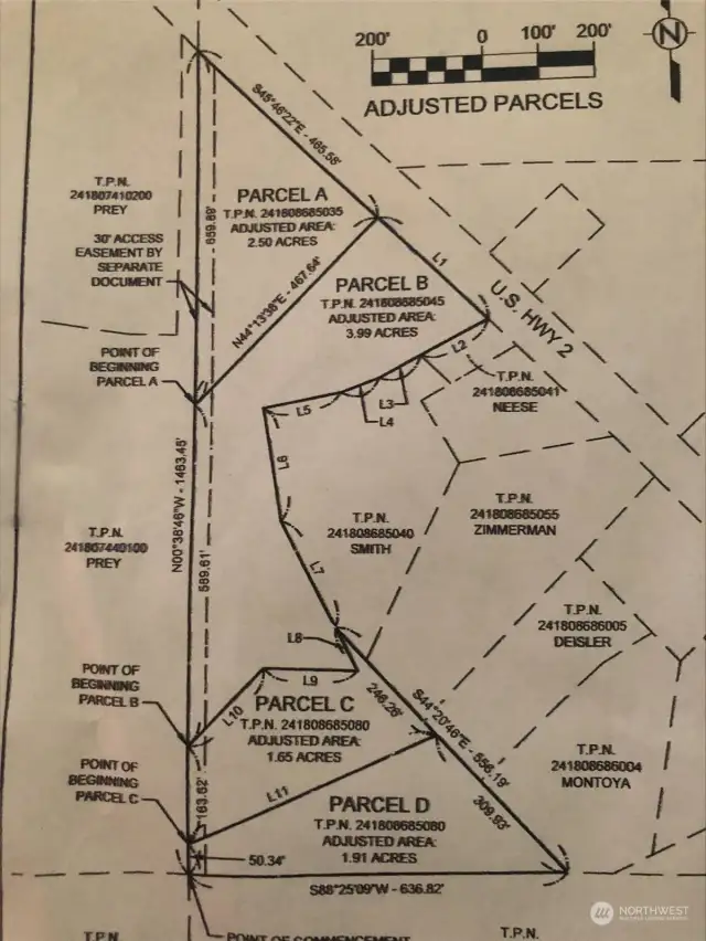 Parcel A & B once boundary line adjustment is recorded.