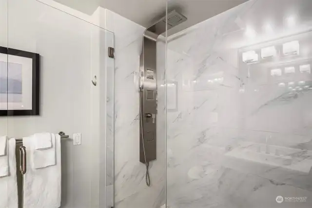 Start or end your day in this luxurious shower.