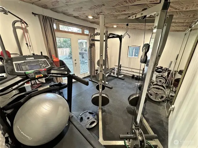 Rear yard workout room/studio