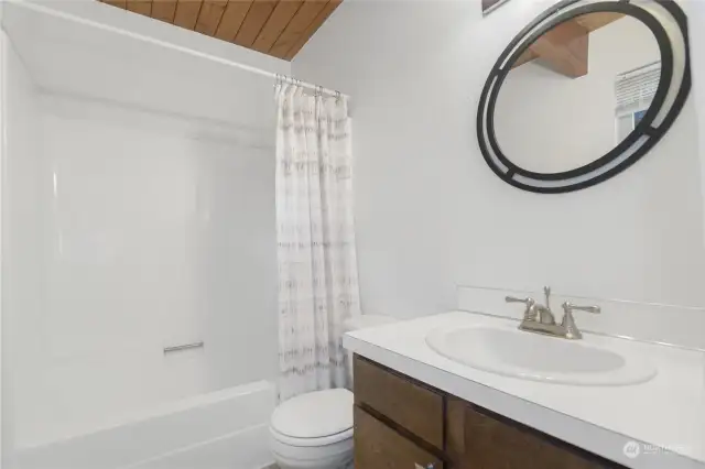 Updated full size bath off of lower level bedroom