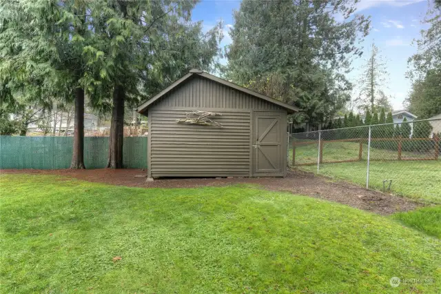 Storage/garden shed in back yard